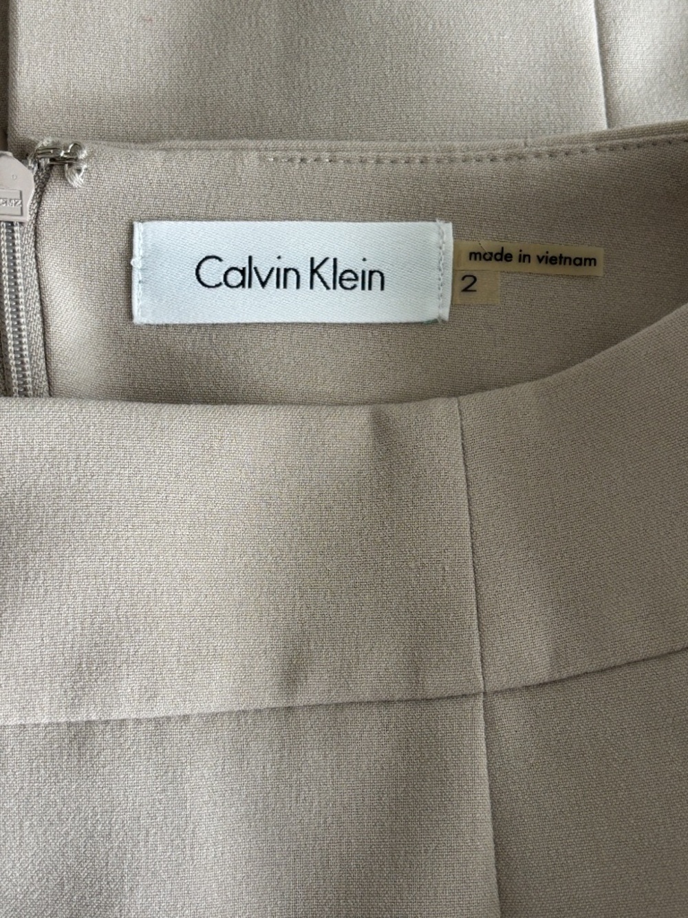 Calvin Klein Pencil Skirt -Beige/Cream Size 2 - Picture 8 of 9